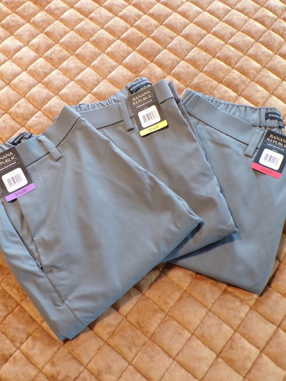 Banana Republic NWT Men's Grey Commuter Flex Pant Choice: 30x30, 32x29, 34x30